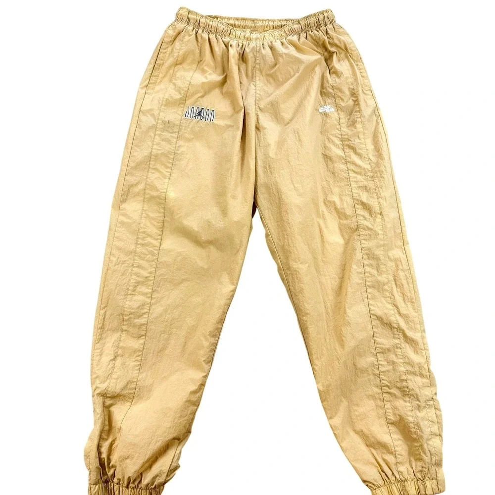 Nike Air Jordan Flight MVP Nylon Woven Pants Mens XL Beige Basketball DQ8049-252